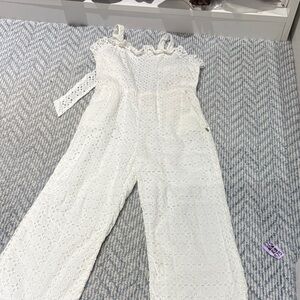 Scotch & Soda White Eyelet Jumpsuit size 8